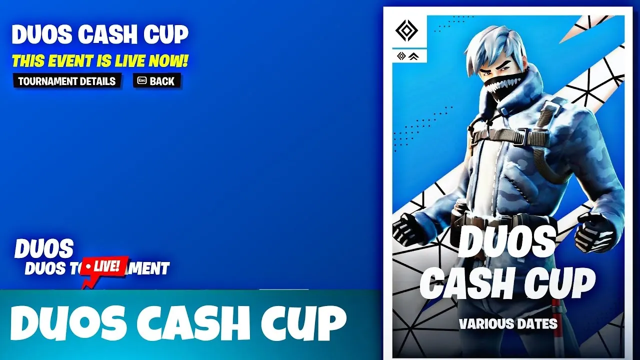 cash cup fortnite in agme screen